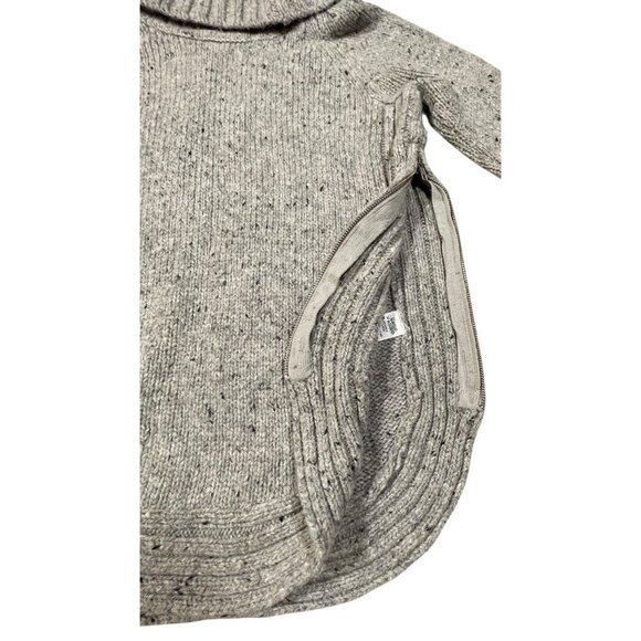 Cynthia Rowley Gray Wool Blend Chunky Cowl Neck Sweater SIZE-LARGE - Picture 6 of 7